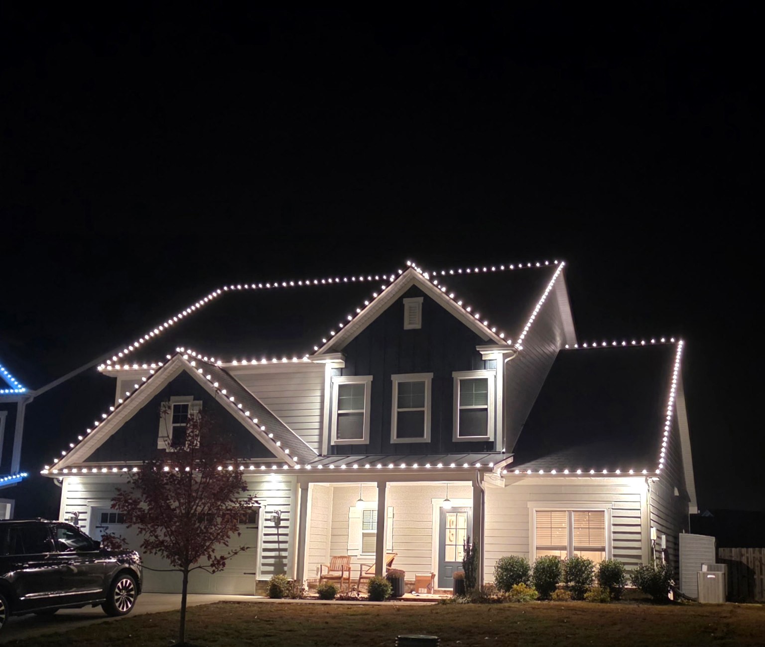 Christmas lighting project by Tennessee Twinkle Co.