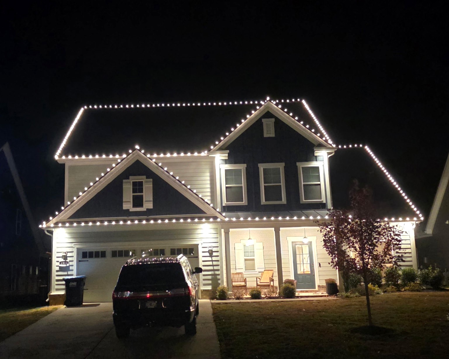 Christmas lighting project by Tennessee Twinkle Co.