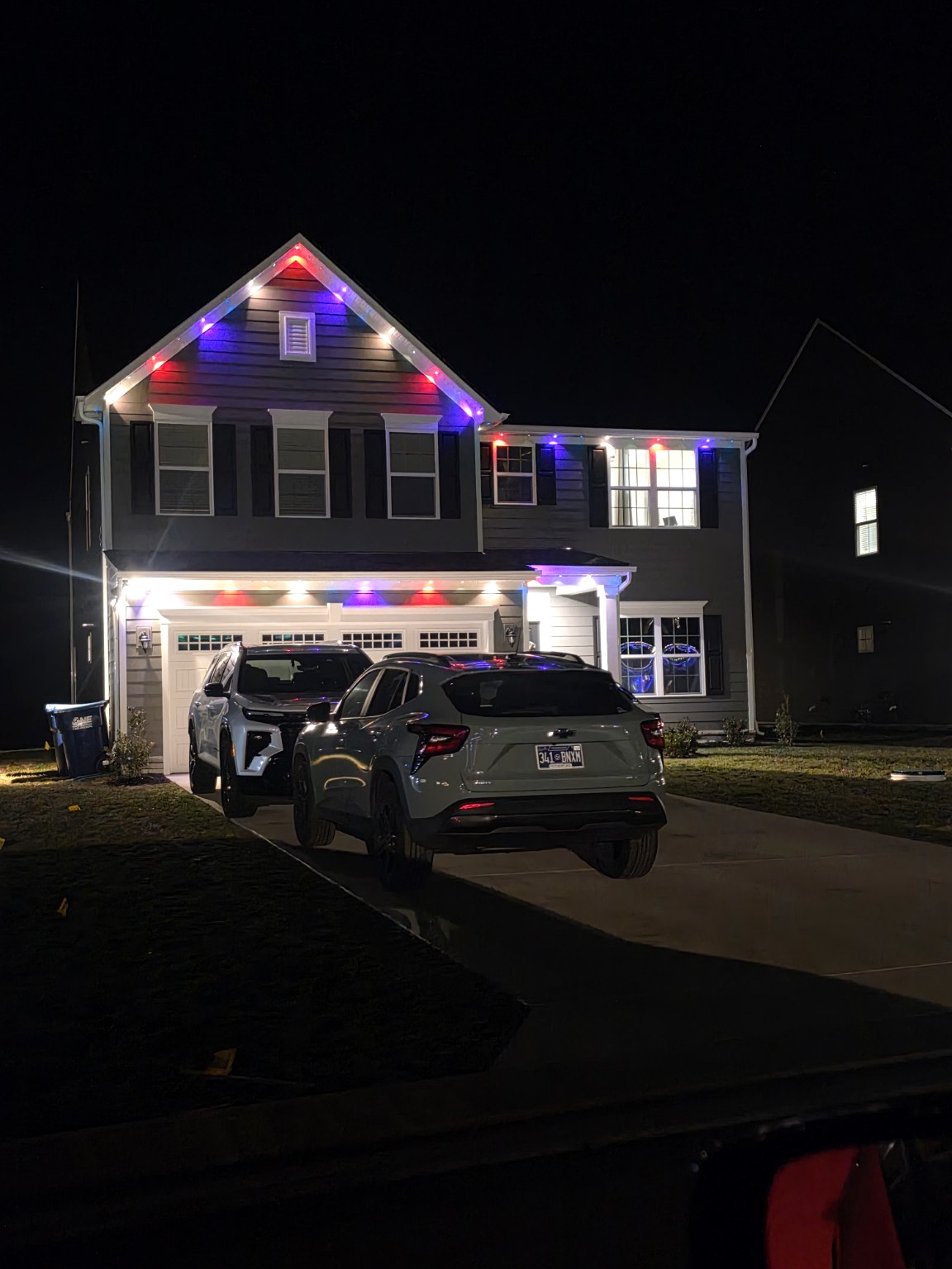 Permanent commercial-grade soffit lighting installation by Tennessee Twinkle Co.